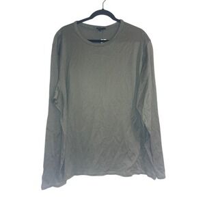 THEORY Men's Long Sleeve Crew Neck Haverford XXL Haze Green T-Shirt